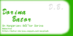 dorina bator business card